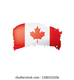 Canada flag, vector illustration on a white background