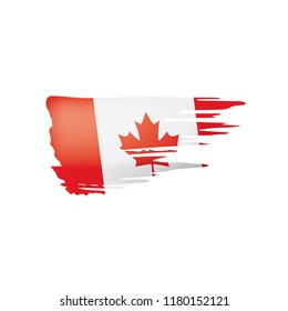Canada flag, vector illustration on a white background