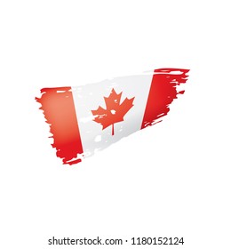 Canada flag, vector illustration on a white background