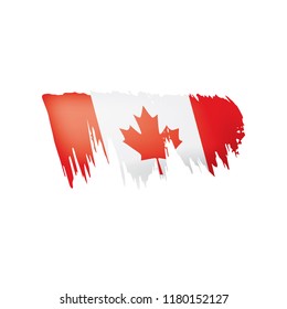 Canada flag, vector illustration on a white background
