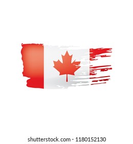 Canada flag, vector illustration on a white background