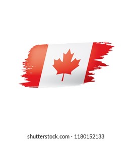 Canada flag, vector illustration on a white background