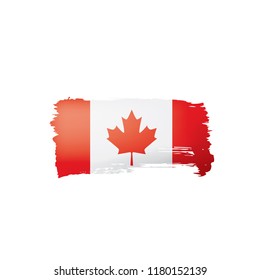 Canada flag, vector illustration on a white background