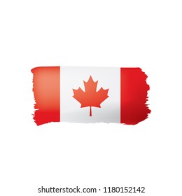 Canada flag, vector illustration on a white background