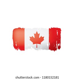 Canada flag, vector illustration on a white background
