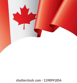 Canada flag, vector illustration on a white background