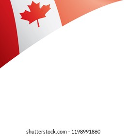 Canada flag, vector illustration on a white background