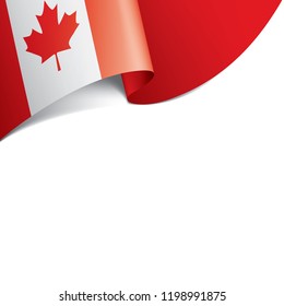 Canada flag, vector illustration on a white background