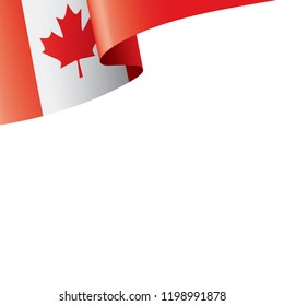 Canada flag, vector illustration on a white background