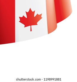 Canada flag, vector illustration on a white background