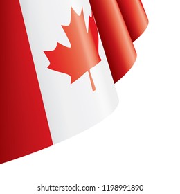 Canada flag, vector illustration on a white background