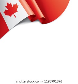 Canada flag, vector illustration on a white background