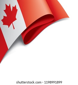 Canada flag, vector illustration on a white background