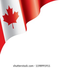 Canada flag, vector illustration on a white background