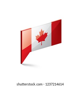Canada flag, vector illustration on a white background