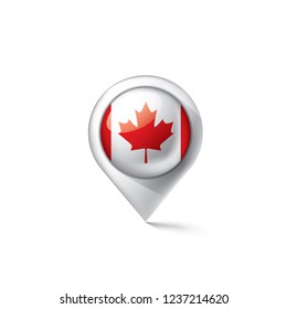 Canada flag, vector illustration on a white background