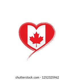 Canada flag, vector illustration on a white background