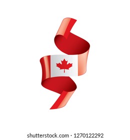 Canada flag, vector illustration on a white background