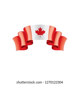 Canada flag, vector illustration on a white background