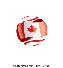 Canada flag, vector illustration on a white background