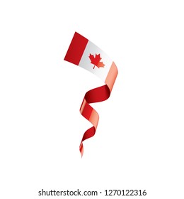 Canada flag, vector illustration on a white background