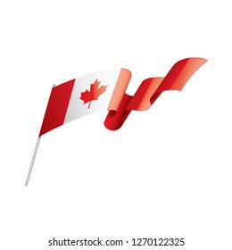Canada flag, vector illustration on a white background