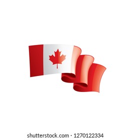 Canada flag, vector illustration on a white background