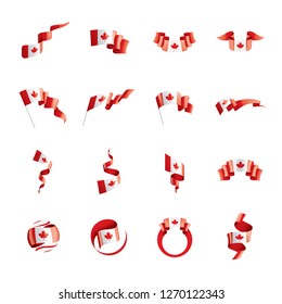 Canada flag, vector illustration on a white background