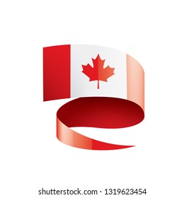 Canada flag, vector illustration on a white background