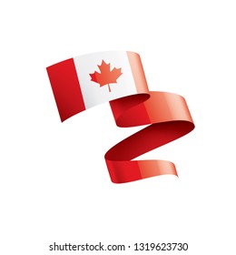 Canada flag, vector illustration on a white background