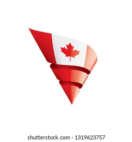 Canada flag, vector illustration on a white background