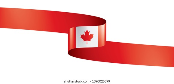Canada flag, vector illustration on a white background