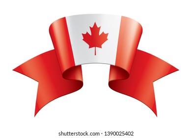 Canada flag, vector illustration on a white background