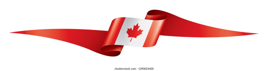 Canada flag, vector illustration on a white background