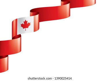Canada flag, vector illustration on a white background