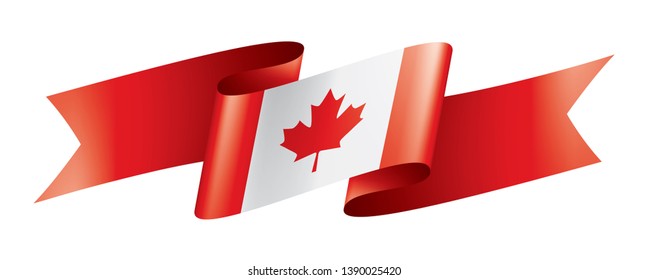 Canada flag, vector illustration on a white background