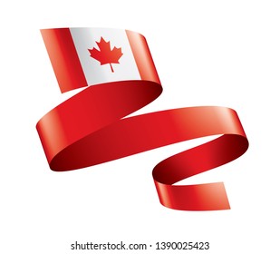 Canada flag, vector illustration on a white background