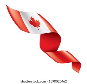 Canada flag, vector illustration on a white background