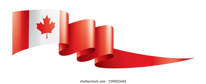 Canada flag, vector illustration on a white background