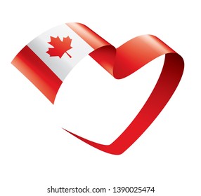 Canada flag, vector illustration on a white background