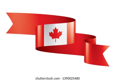 Canada flag, vector illustration on a white background