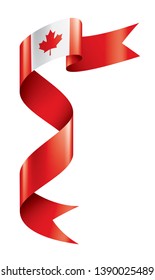 Canada flag, vector illustration on a white background
