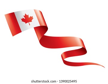 Canada flag, vector illustration on a white background