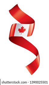 Canada flag, vector illustration on a white background