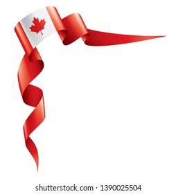 Canada flag, vector illustration on a white background