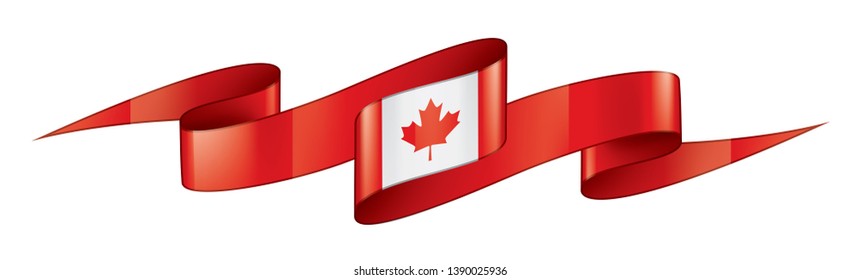 Canada flag, vector illustration on a white background
