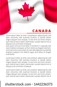 Canada flag, vector illustration on a white background