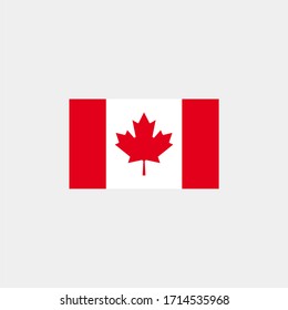 Kanada Flagge. Vektorillustration auf grauem Hintergrund