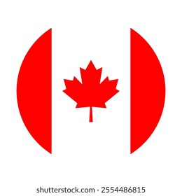 Canada Flag vector illustration. Simple flag Canada icon emoji design.