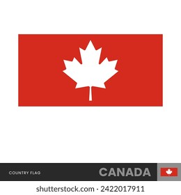 Canada Flag vector illustration template 